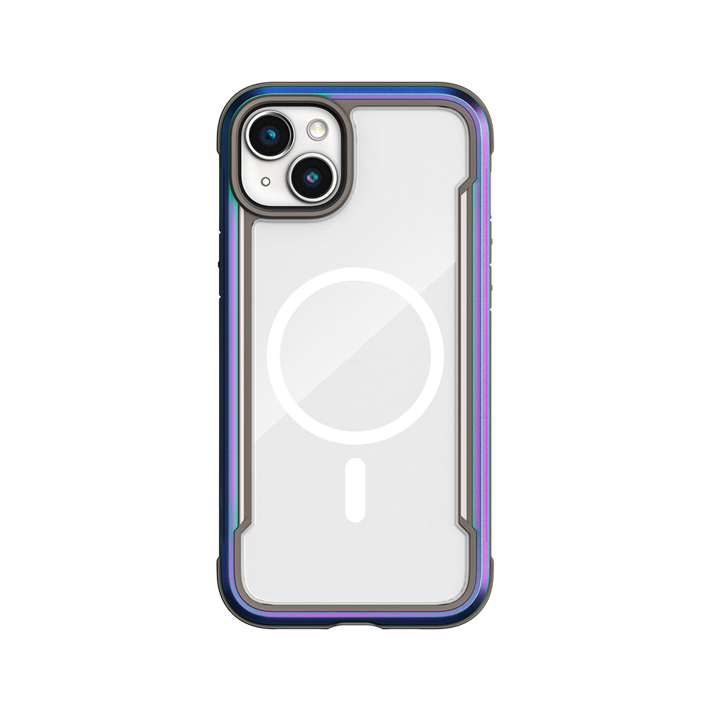 Apple iPhone 15 Case with M-Safe Charging and Airbag, Raptic Shield Series Transparent Back Cover, Black