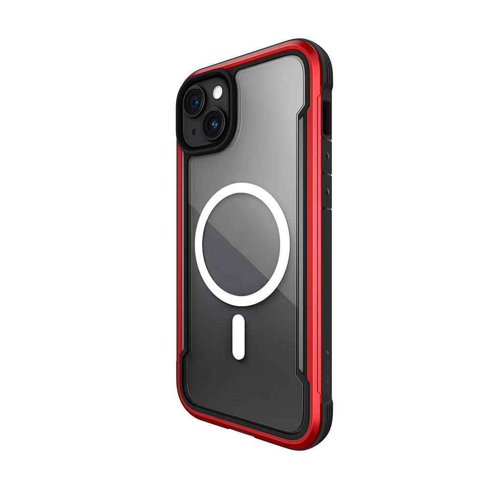 Apple iPhone 15 Case with M-Safe Charging and Airbag, Raptic Shield Series Transparent Back Cover, Black