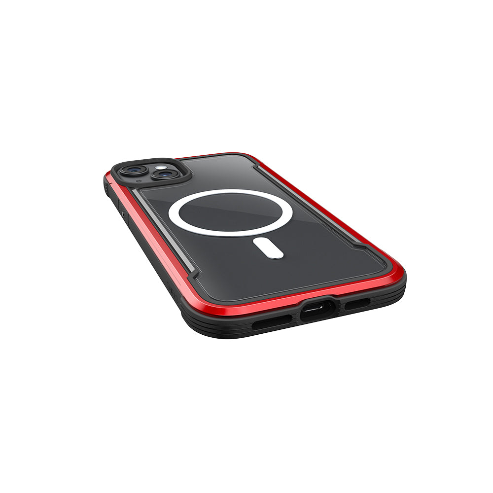 Apple iPhone 15 Case with M-Safe Charging and Airbag, Raptic Shield Series Transparent Back Cover, Black