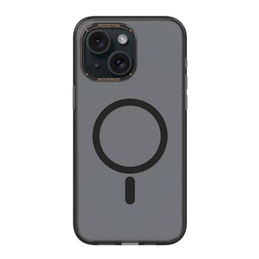 Apple iPhone 15 Kılıf M-safe Şarj Özellikli Cam Arka Yüzey Recci Michelin Serisi Kapak
