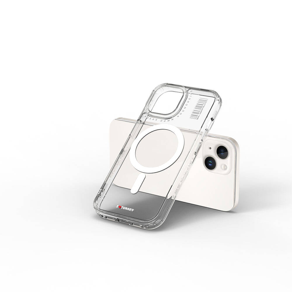 Apple iPhone 15 Case M-safe Charging Feature Transparent Clear Wiwu Turkey D Series Cover Colorless