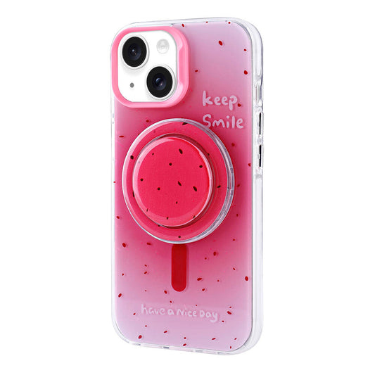 Apple iPhone 15 Kılıf M-safe Şarj Özellikli Tak-Çıkar Pop Soketli Zore Tiktok Kapak