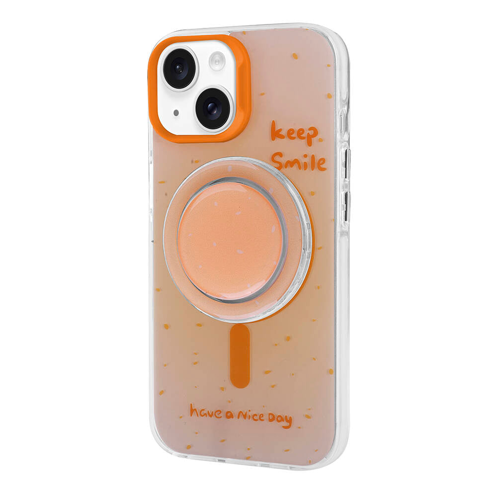 Apple iPhone 15 Kılıf M-safe Şarj Özellikli Tak-Çıkar Pop Soketli Zore Tiktok Kapak