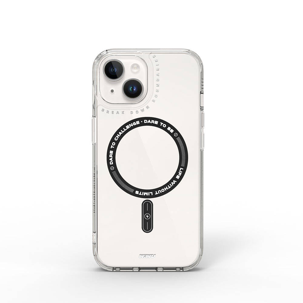 Apple iPhone 15 Case M-safe Charging Feature Wiwu Basic Color J Series Cover White