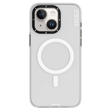 Apple iPhone 15 Kılıf M-safe Şarj Özellikli YoungKit Crystal Color Serisi Kapak Pembe