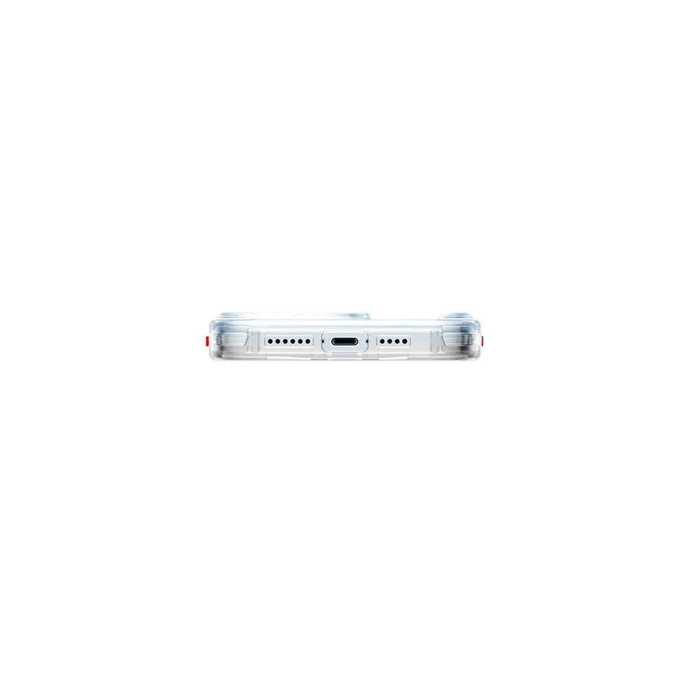 Apple iPhone 15 Case SkinArma Transparent Airbag Design M-safe Charging Feature Saido Cover Colorless