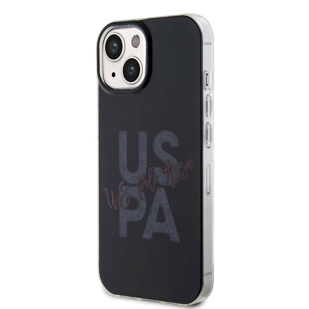 Apple iPhone 15 Case US Polo Assn. Original Licensed Glitter Shiny Alphabet Design Cover Red
