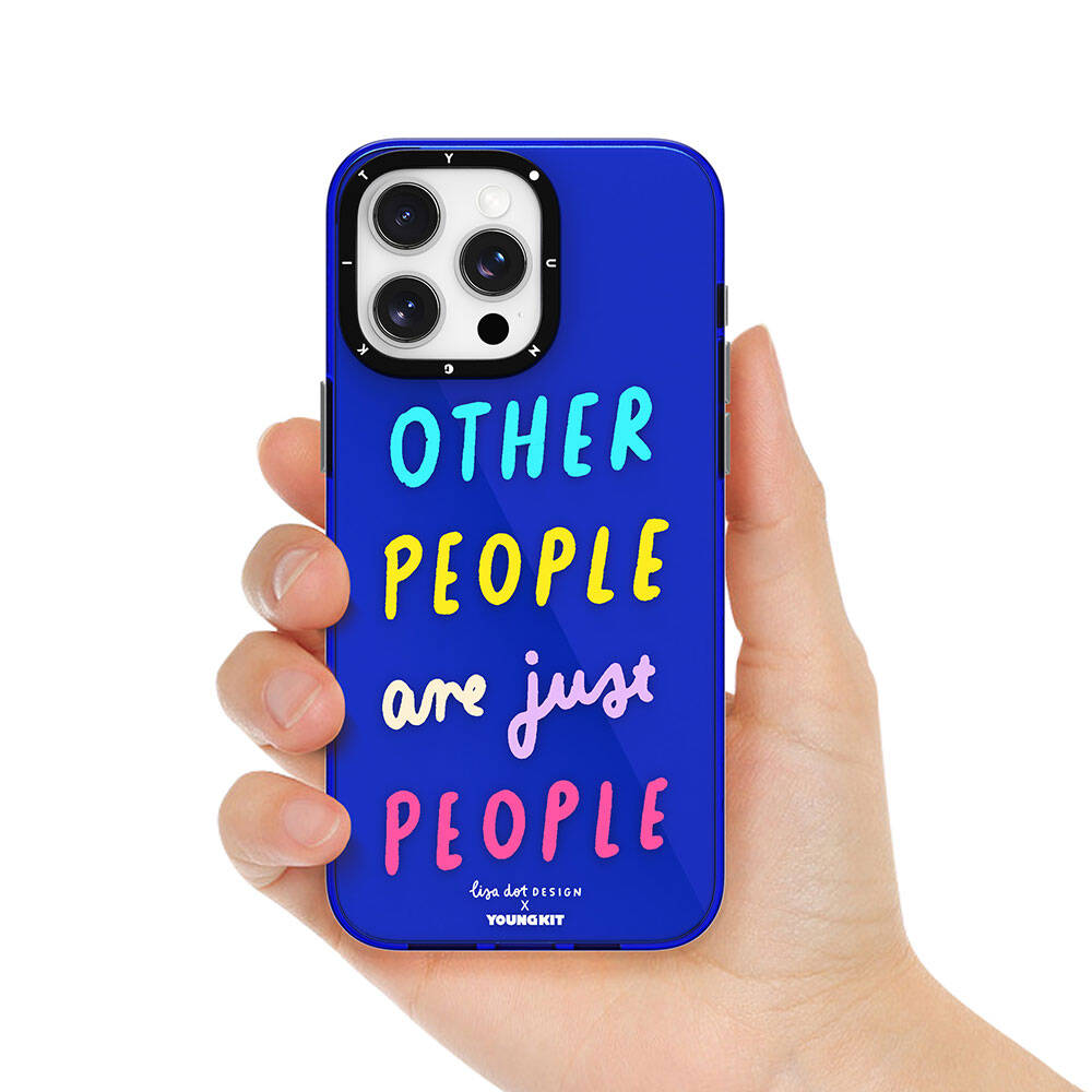 Apple iPhone 15 Case Text Patterned Youngkit Mindfulness Series Cover Yellow