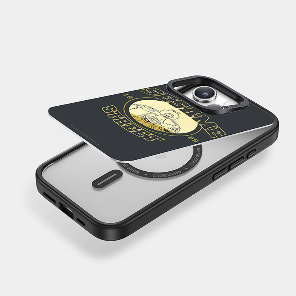 Apple iPhone 15 Casebang Sesame Street Series Magnetic Back Panel Black with M-safe Charging Feature