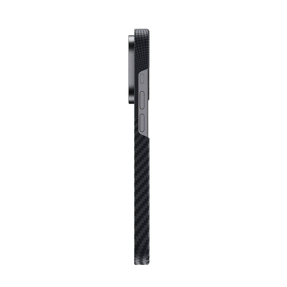Apple iPhone 15 Carbon Fiber Benks Montage ArmorAir Kevlar Cover Black with M-safe Charging