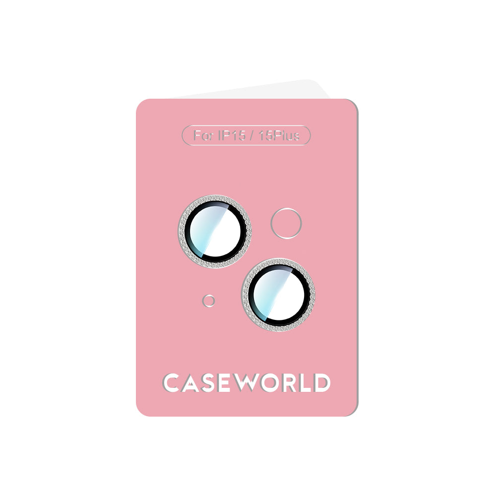 Apple iPhone 15 Plus CaseWorld Alloy Sparkling Diamond Serisi Taşlı Lens Koruyucu Colorful