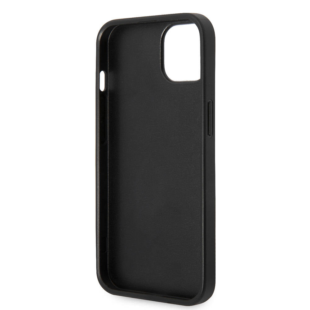 Apple iPhone 15 Plus Case Guess Original Licensed PU Leather Cover with Text and 4G Metal Logo Pattern Gray