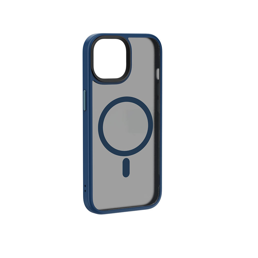 Apple iPhone 15 Plus Case Wiwu FGG-011 M-safe Charging Camera Protection Cover Blue
