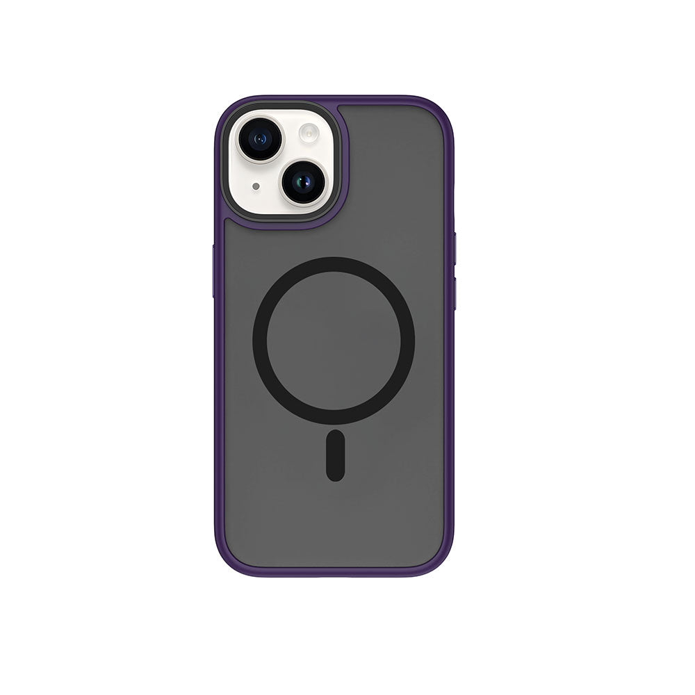 Apple iPhone 15 Plus Case Wiwu FGG-011 M-safe Charging Feature Camera Protection Cover Purple