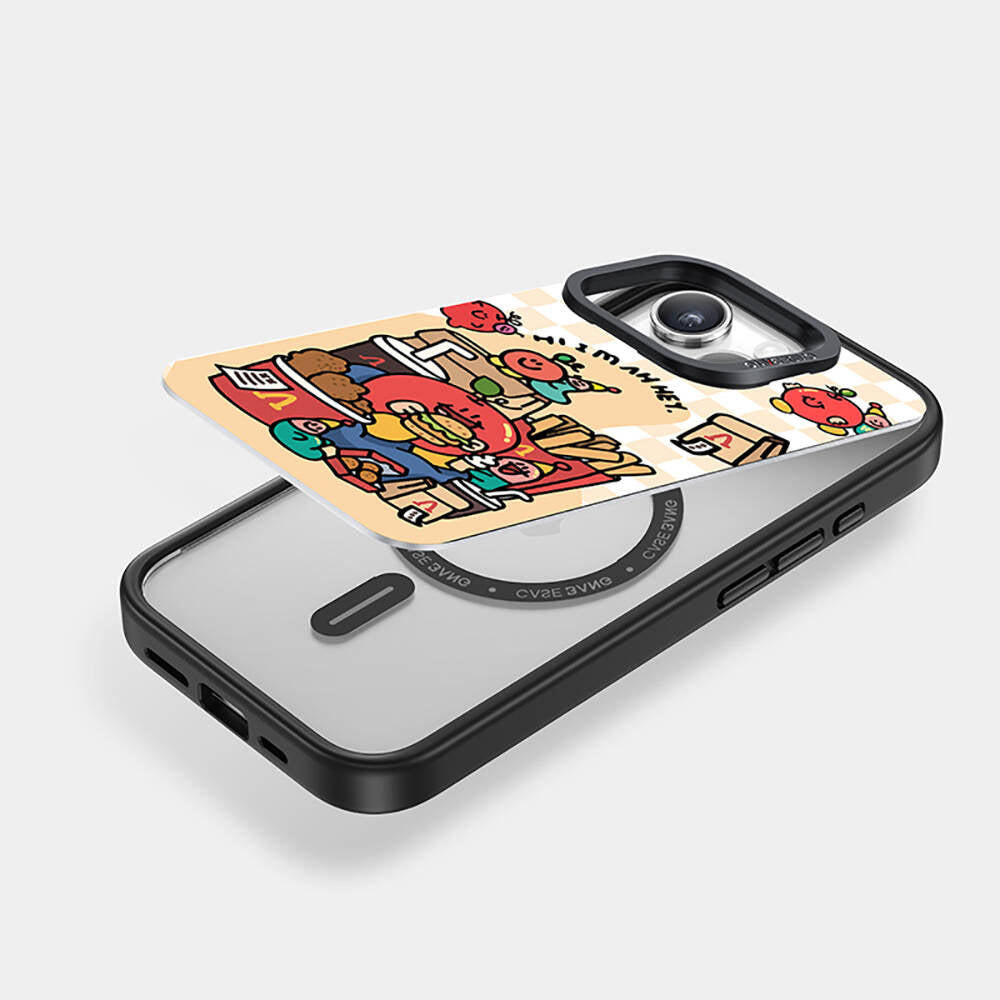 Apple iPhone 15 Plus M-safe Şarj Özellikli Casebang Ahhey Serisi Arka Panel Kırmızı