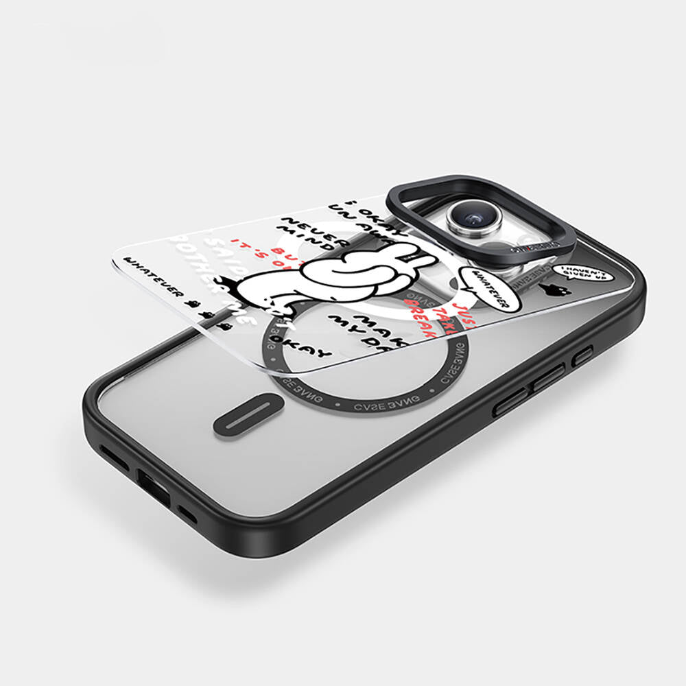 Apple iPhone 15 Plus M-safe Şarj Özellikli Casebang Chill Out Serisi Mıknatıslı Arka Panel Siyah