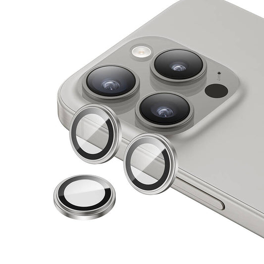 Apple iPhone 15 Pro Benks King Kong Corning Kamera Lens Koruyucu Gümüş