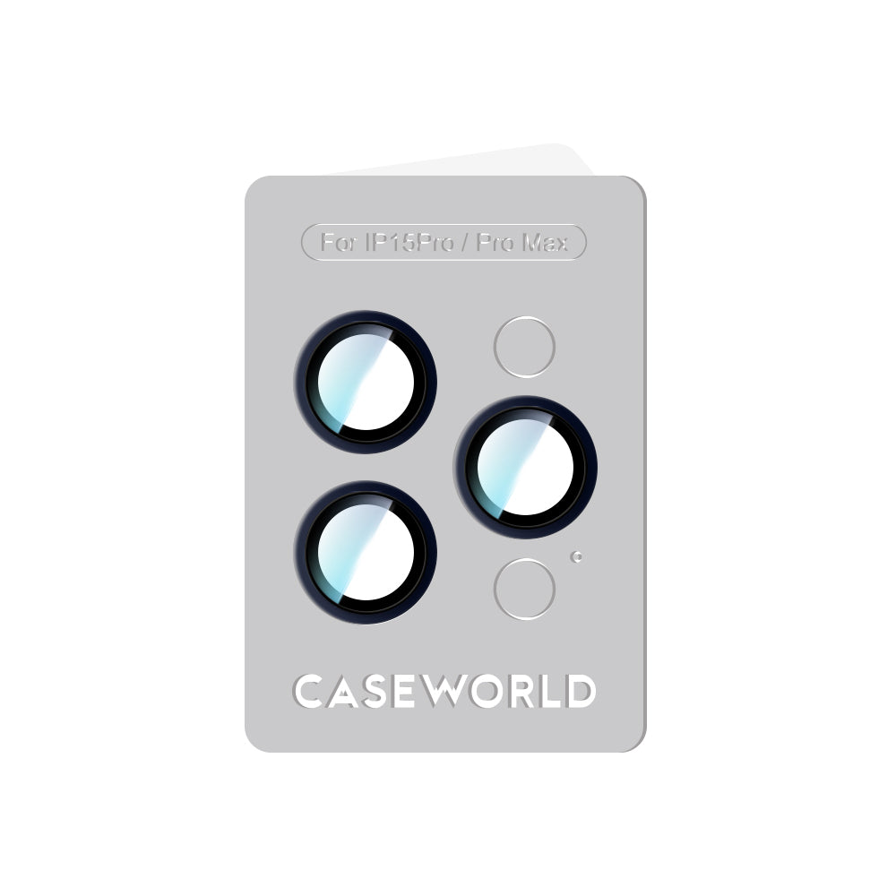 Apple iPhone 15 Pro CaseWorld Alloy Serisi Oleofobik Anti Reflective Kamera Lens Koruyucu Titanyum-Gri