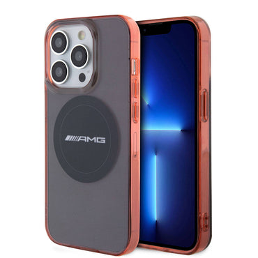 Apple iPhone 15 Pro Kılıf AMG Orjinal Lisanslı M-safe Şarj Özellikli Transparan Timeless Kapak Siyah