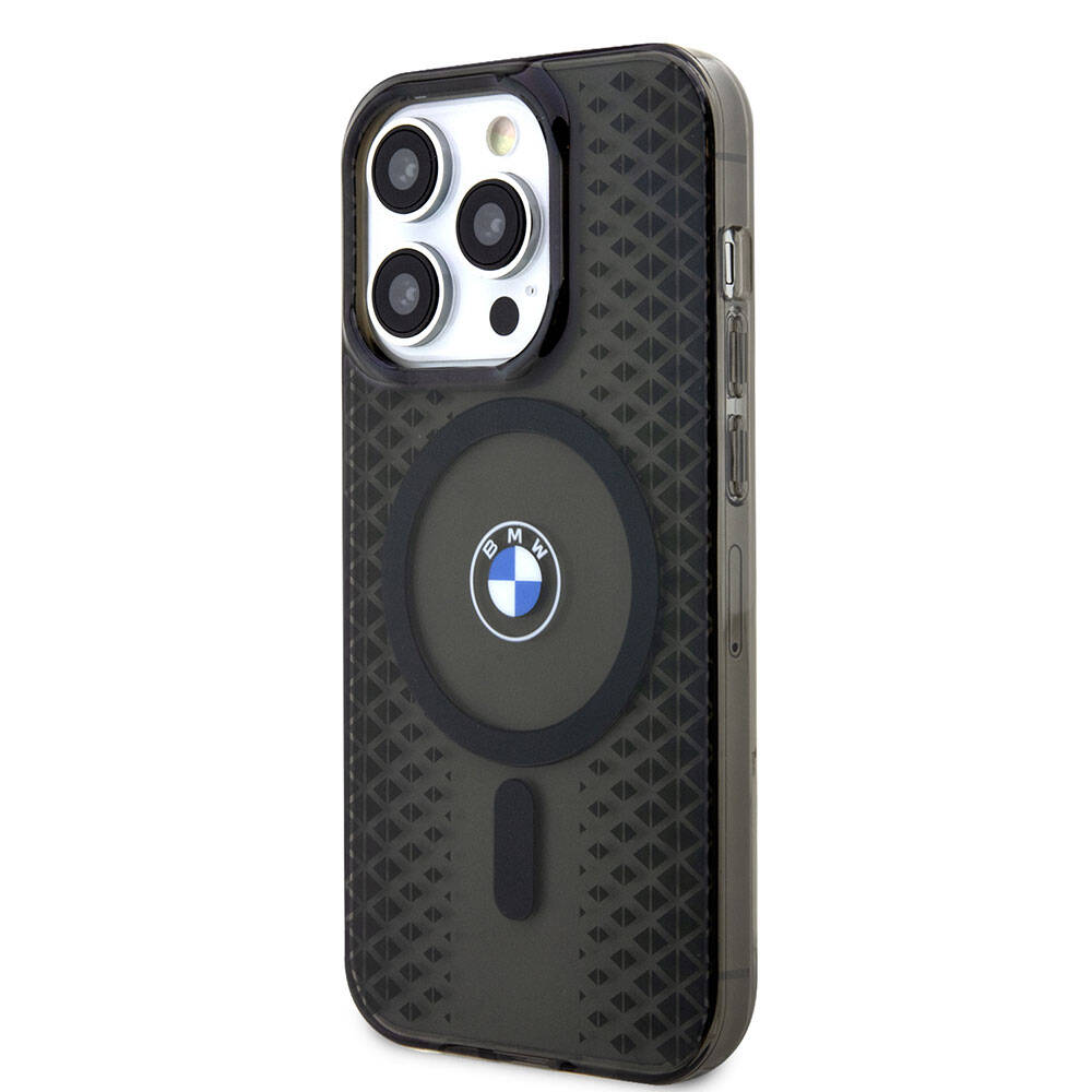 Apple iPhone 15 Pro Case BMW M-safe Charging Feature Transparent IML Signature Original Licensed Cover Blue