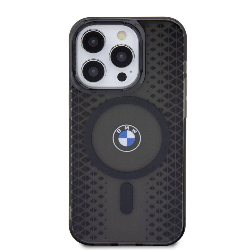 Apple iPhone 15 Pro Case BMW M-safe Charging Feature Transparent IML Signature Original Licensed Cover Blue