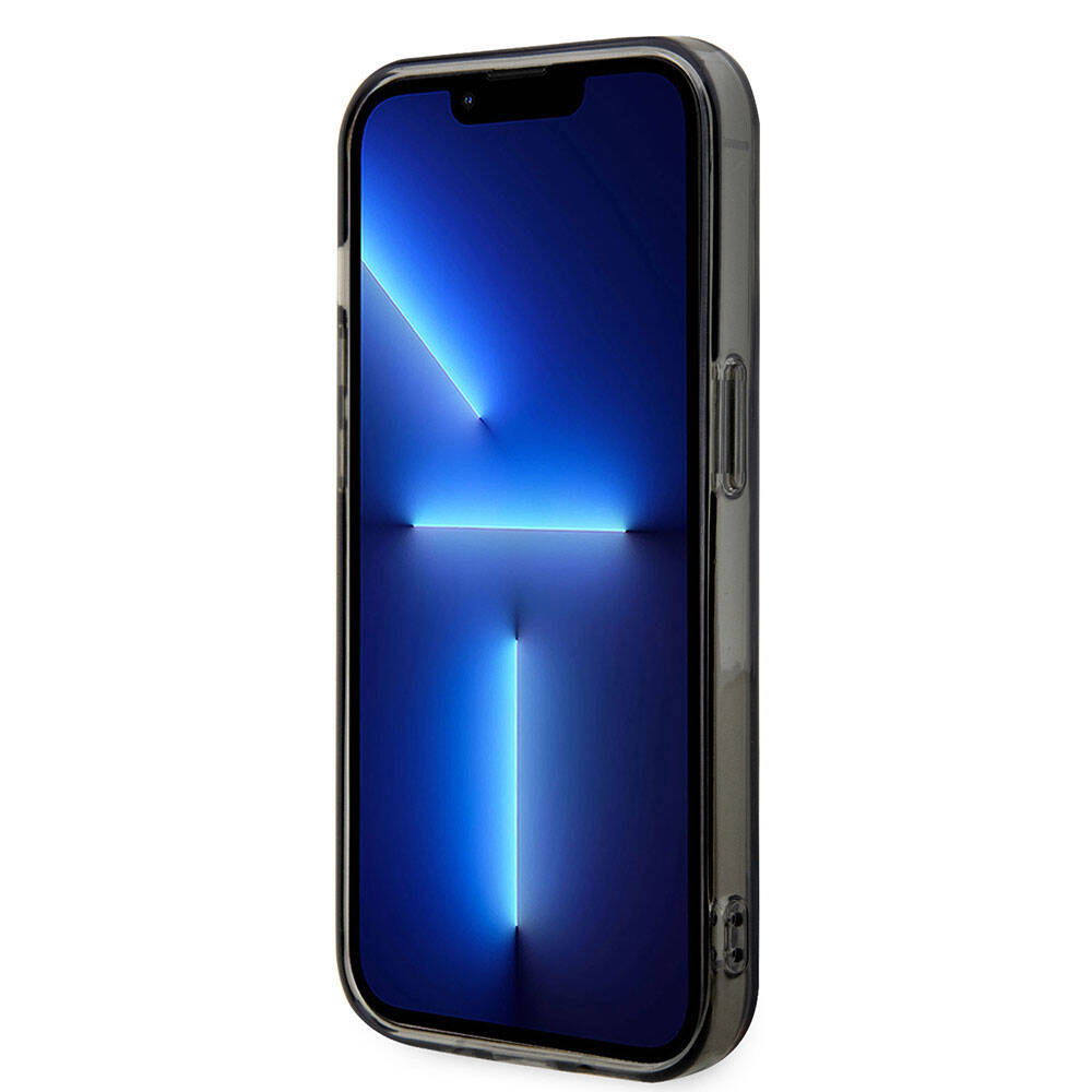 Apple iPhone 15 Pro Kılıf BMW M-safe Şarj Özellikli Transparan Tricolor Stripes Orjinal Lisanslı Kapak Gri