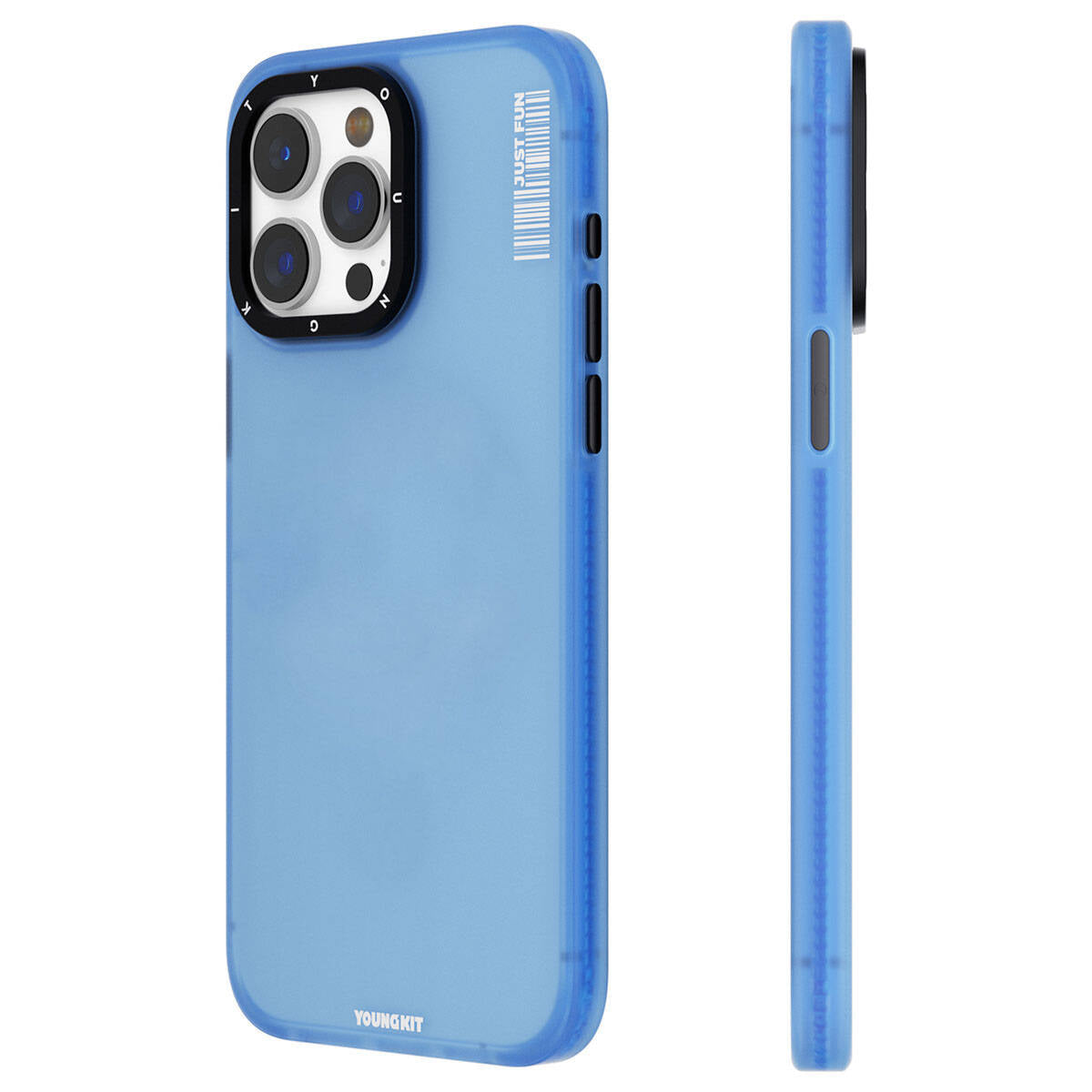 Apple iPhone 15 Pro Case Frosted Matte Design Youngkit Colored Sand Series Cover Black