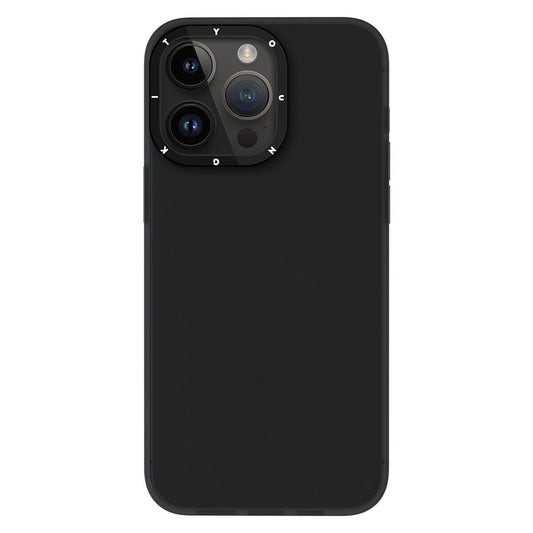 Apple iPhone 15 Pro Kılıf Buzlu Mat Tasarım Youngkit Hidden Sand Serisi Kapak Siyah