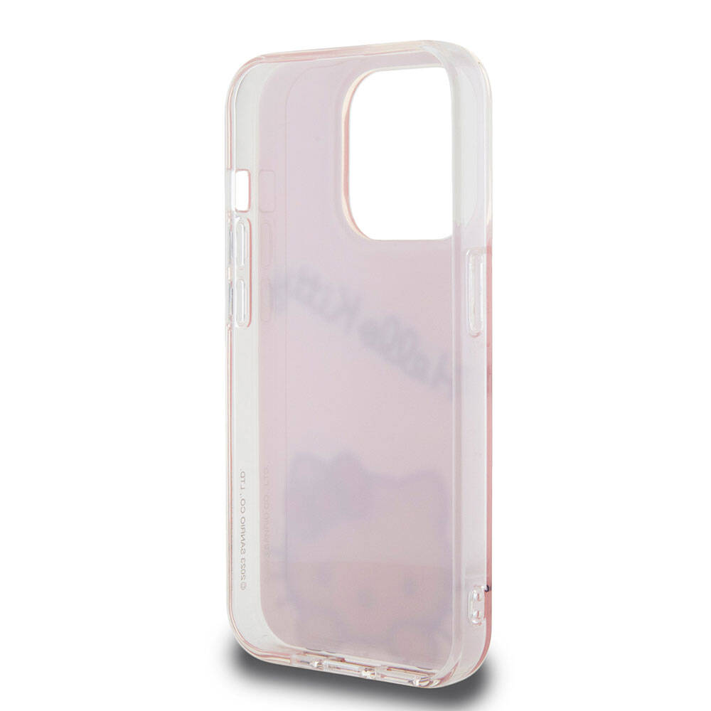 Apple iPhone 15 Pro Case Hello Kitty Original Licensed Strap Text and Iconic Logo Daydreaming Cover White