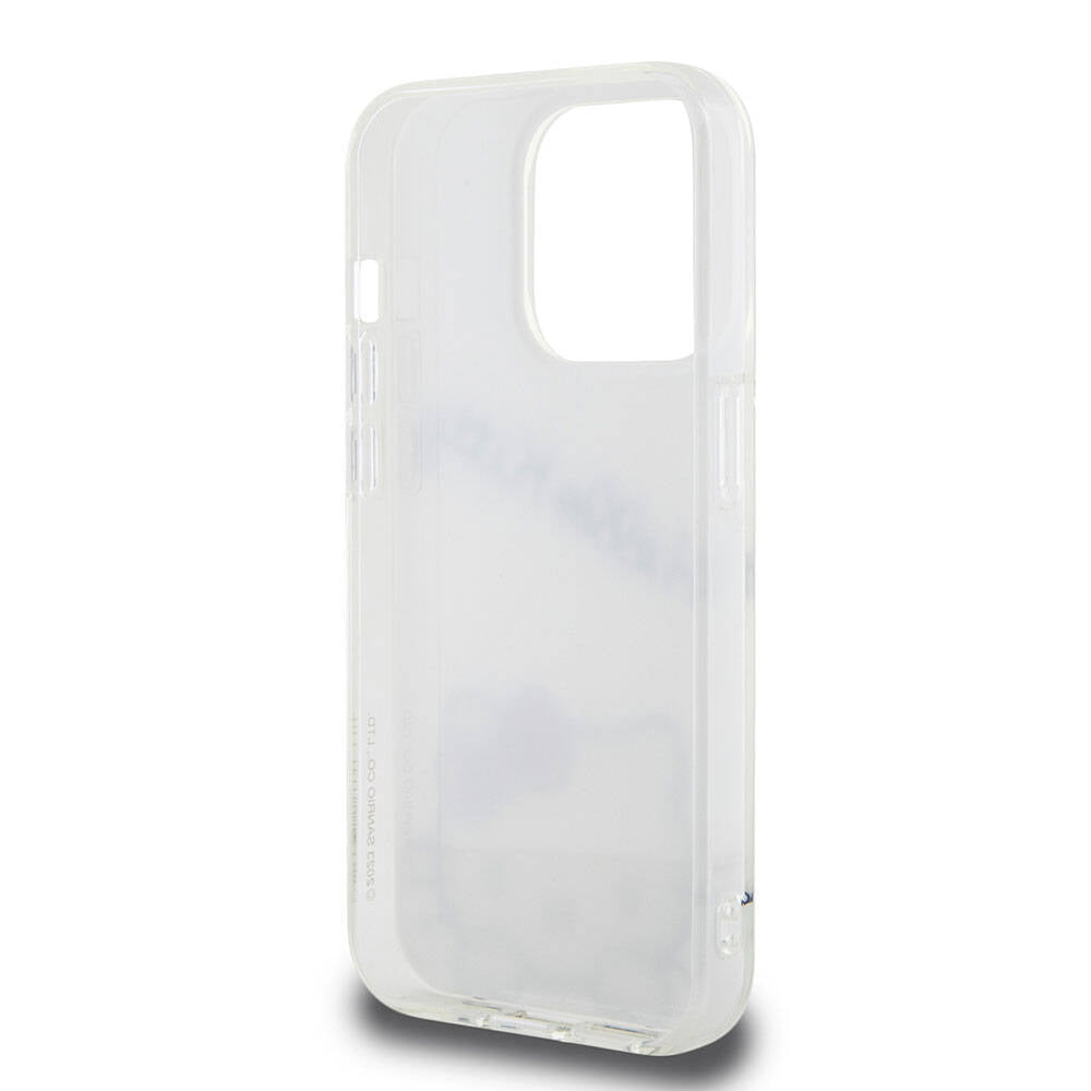 Apple iPhone 15 Pro Case Hello Kitty Original Licensed Strap Text and Iconic Logo Daydreaming Cover White