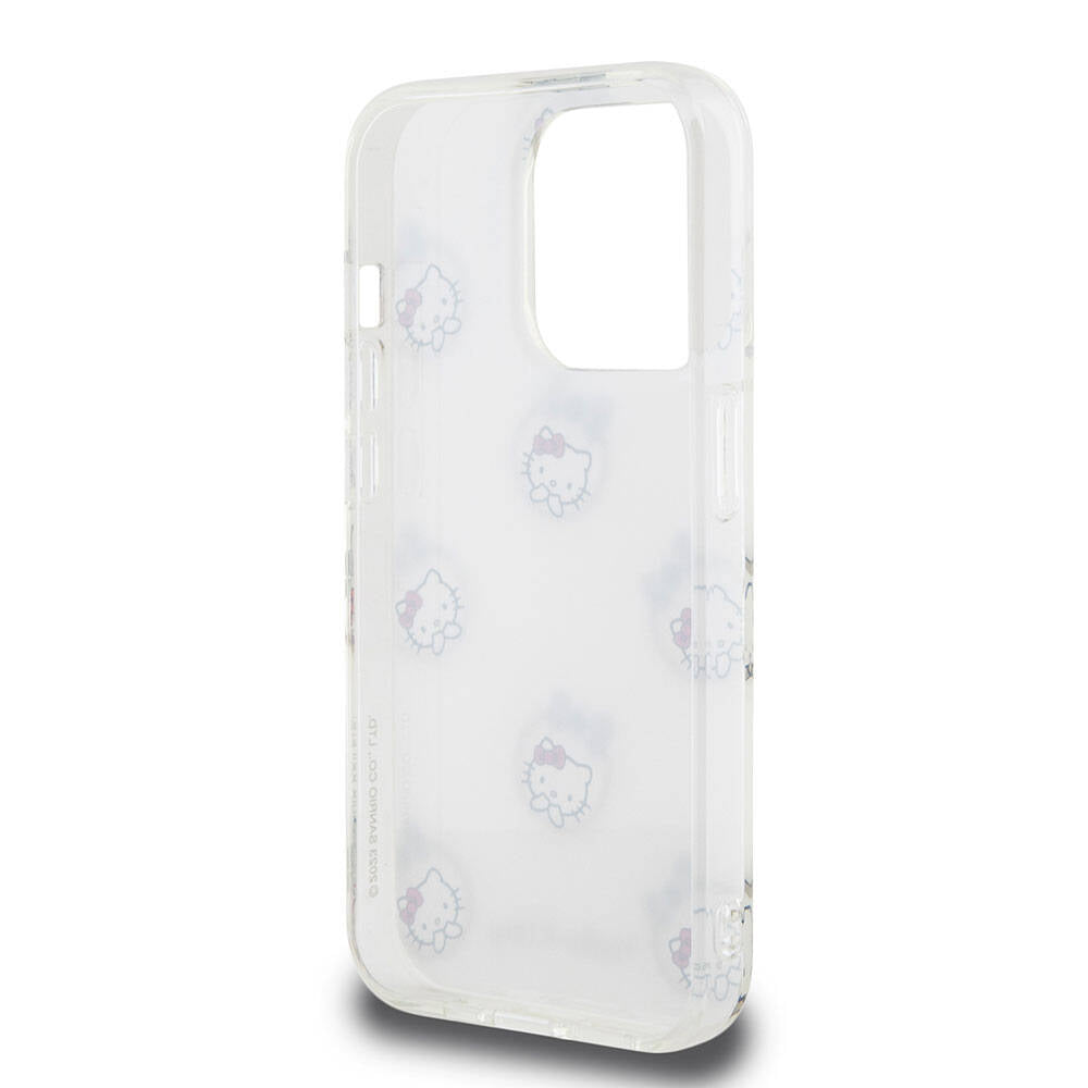 Apple iPhone 15 Pro Case Hello Kitty Original Licensed Electroplating Cover Bubble Printed White