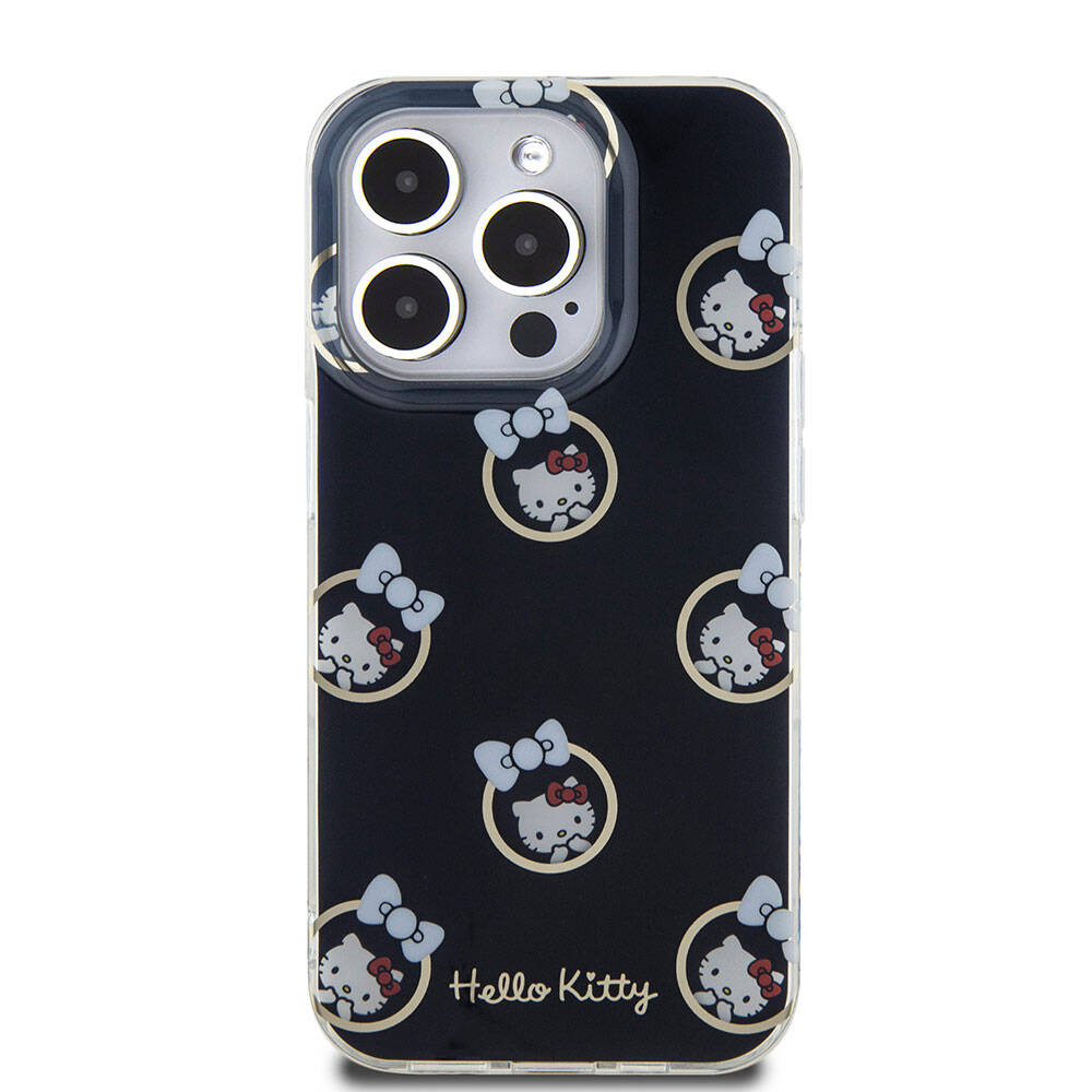 Apple iPhone 15 Pro Case Hello Kitty Original Licensed Electroplating Cover Bubble Printed White