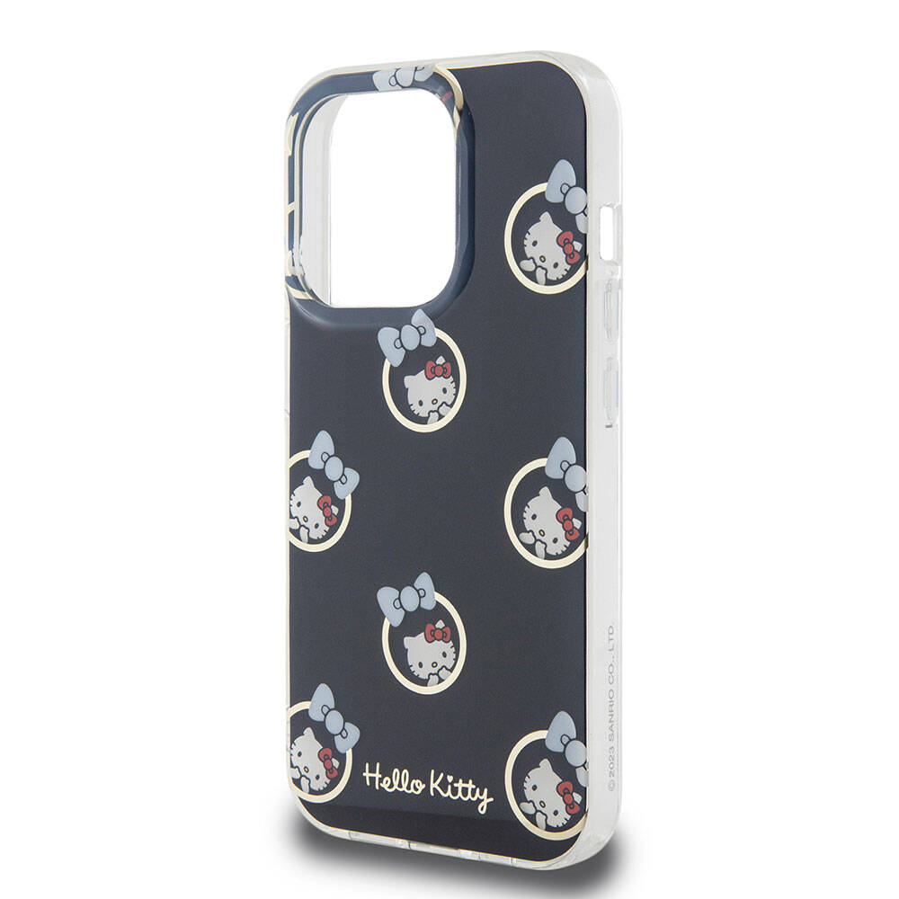 Apple iPhone 15 Pro Case Hello Kitty Original Licensed Electroplating Cover Bubble Printed White