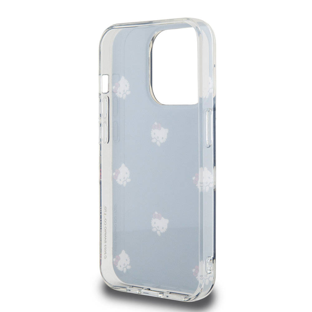Apple iPhone 15 Pro Case Hello Kitty Original Licensed Electroplating Cover Bubble Printed White
