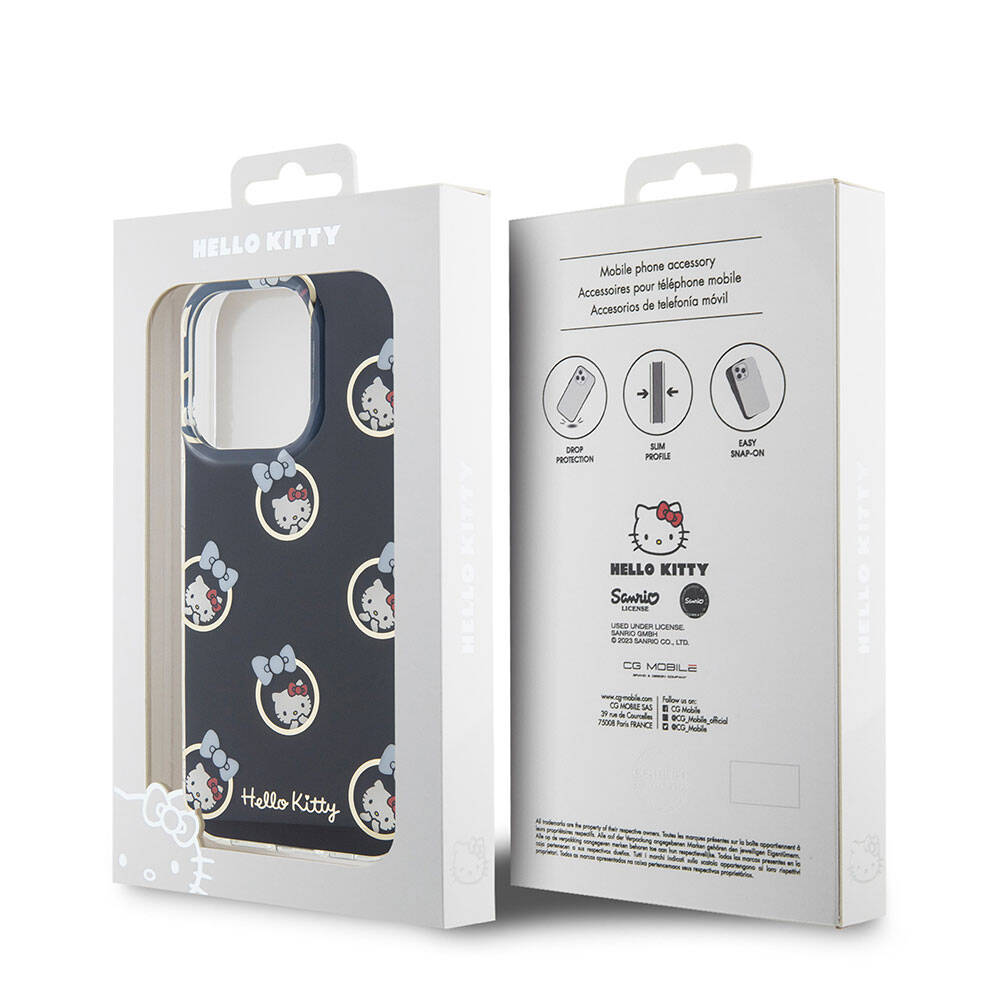 Apple iPhone 15 Pro Case Hello Kitty Original Licensed Electroplating Cover Bubble Printed White