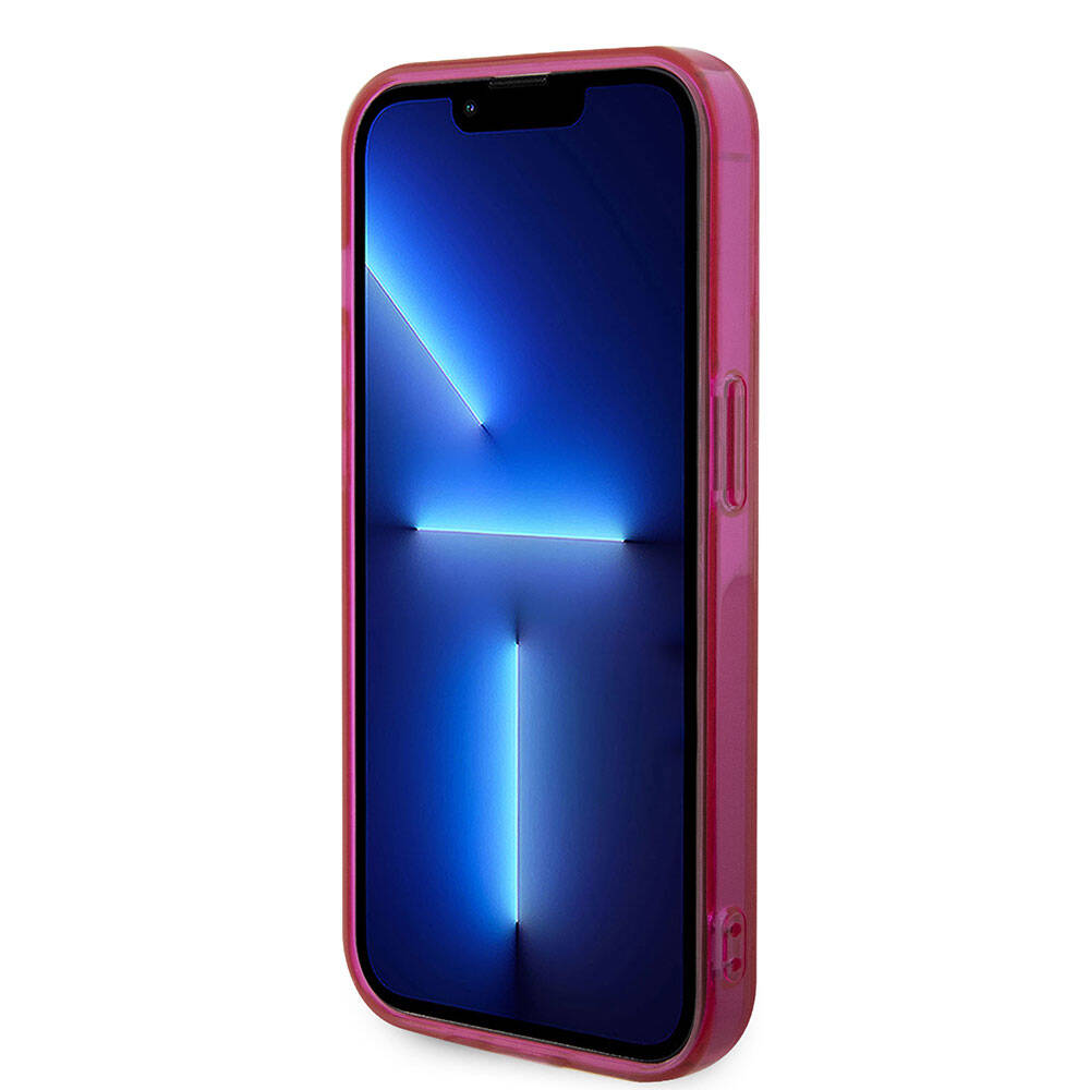Apple iPhone 15 Pro Kılıf Hello Kitty Orjinal Lisanslı Yazı ve İkonik Logolu Kitty Head Kapak Pembe