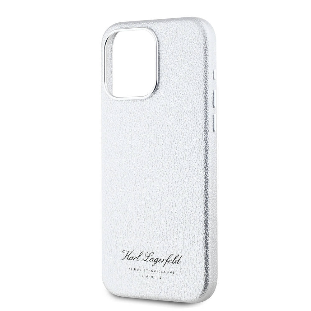 Apple iPhone 15 Pro Case Karl Lagerfeld Original Licensed KL Written Hotel Cover Black
