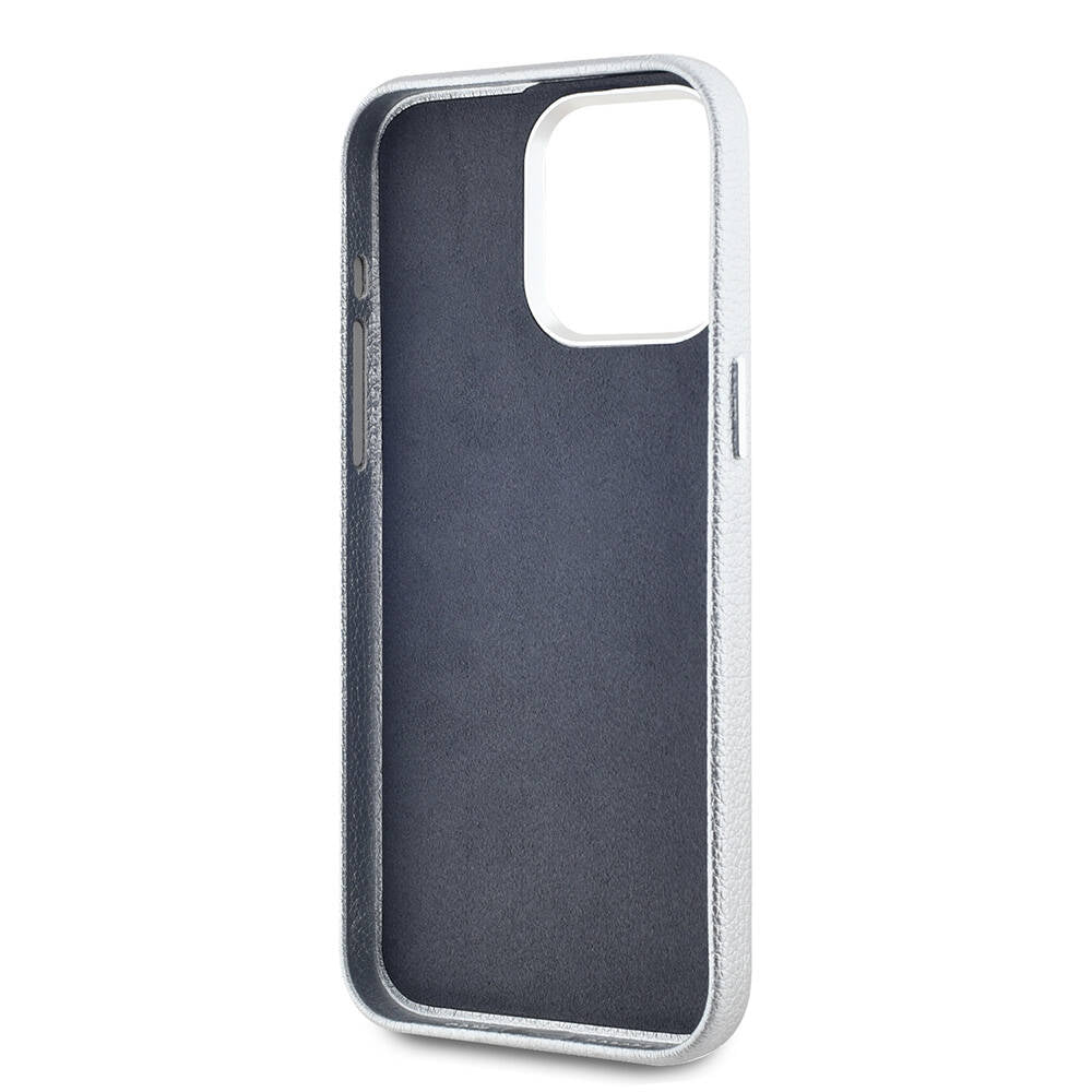 Apple iPhone 15 Pro Case Karl Lagerfeld Original Licensed KL Written Hotel Cover Gray
