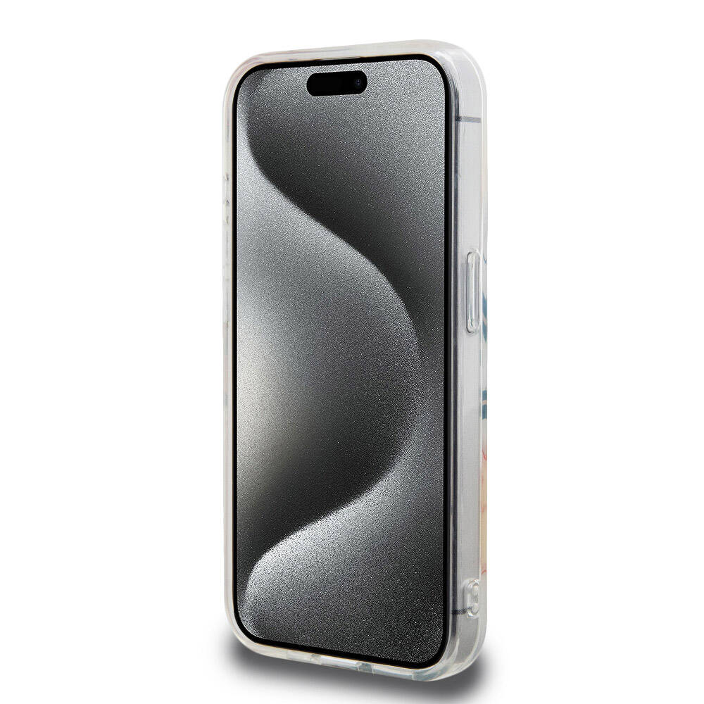 Apple iPhone 15 Pro Kılıf Lacoste Orjinal Lisanslı M-safe Şarj Özellikli Çift Katmanlı Yamalar Desenli Kapak Sarı