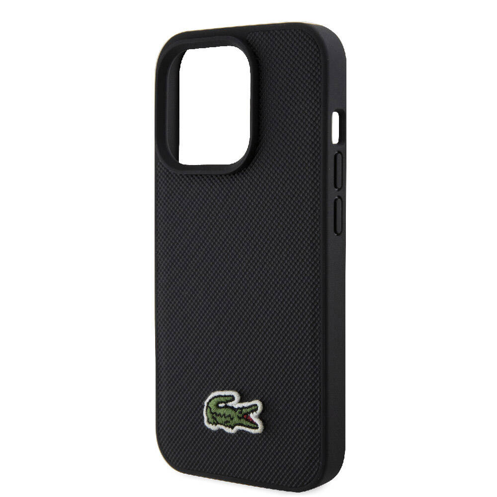 Apple iPhone 15 Pro Case Lacoste Original Licensed PU Pique Patterned Back Surface Iconic Crocodile Woven Logo Cover Green