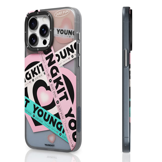 Apple iPhone 15 Pro Kılıf M-safe Şarj Özellikli Airbagli Çift Katmanlı Youngkit Flipped Serisi Kapak Mavi