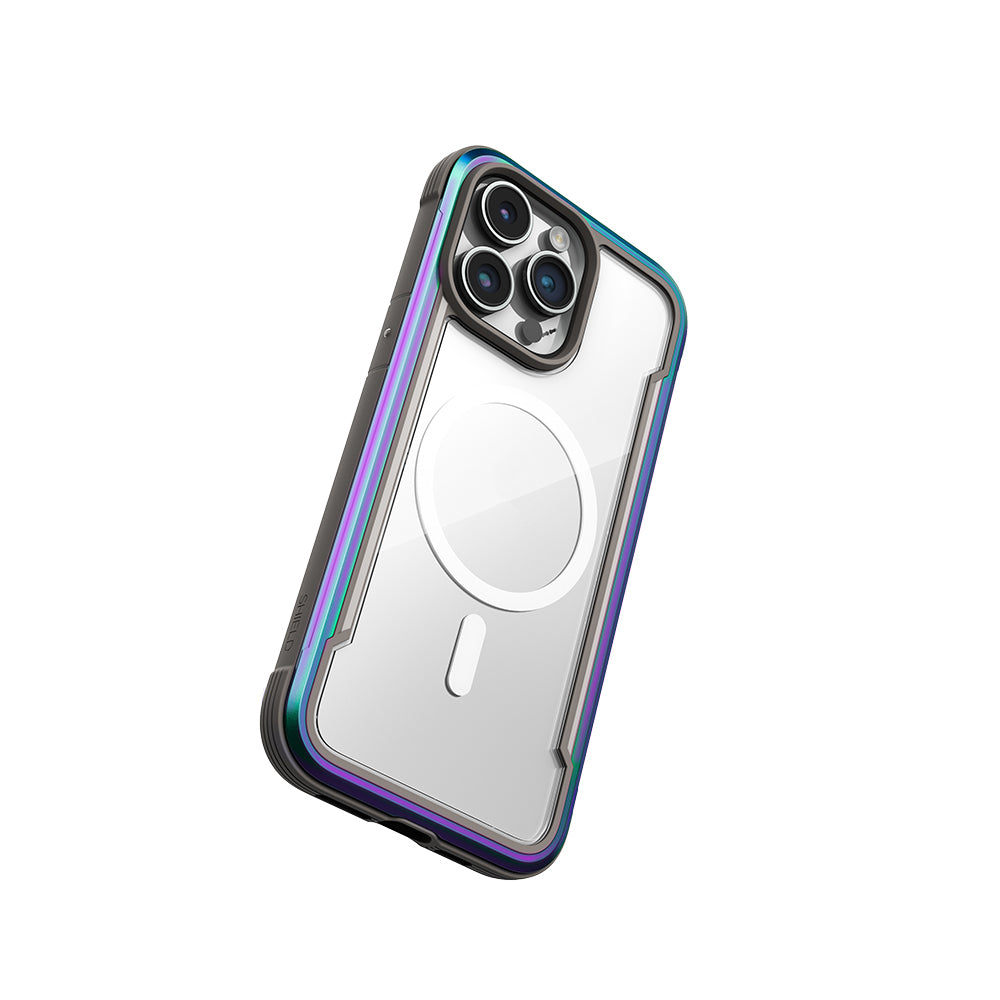 Apple iPhone 15 Pro Kılıf M-safe Şarj Özellikli Airbagli Raptic Shield Serisi Şeffaf Arka Yüzey Kapak Colorful