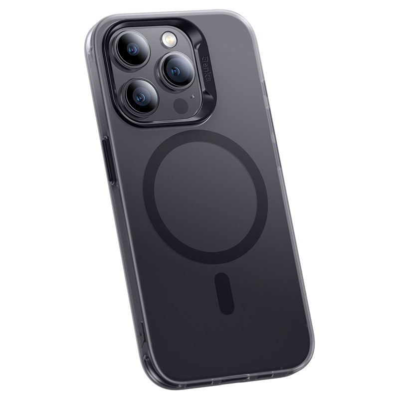 Apple iPhone 15 Pro Case M-safe Charging Feature Benks Lucid Armor Cover Gray