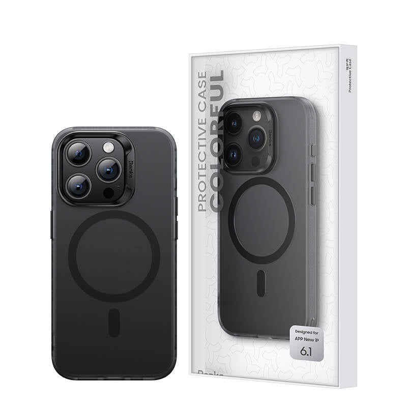 Apple iPhone 15 Pro Case M-safe Charging Feature Benks Lucid Armor Cover Gray
