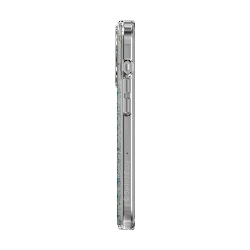 Apple iPhone 15 Pro Kılıf M-safe Şarj Özellikli Parlayan Simli Şeffaf Lisanslı Switcheasy Starfield-M Kapak Colorful