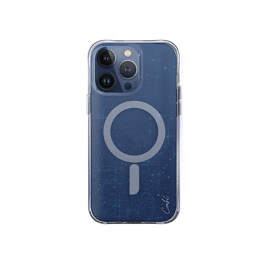 Apple iPhone 15 Pro Case M-safe Charging Feature Glitter Back Surface Coehl Lumino Cover Blue