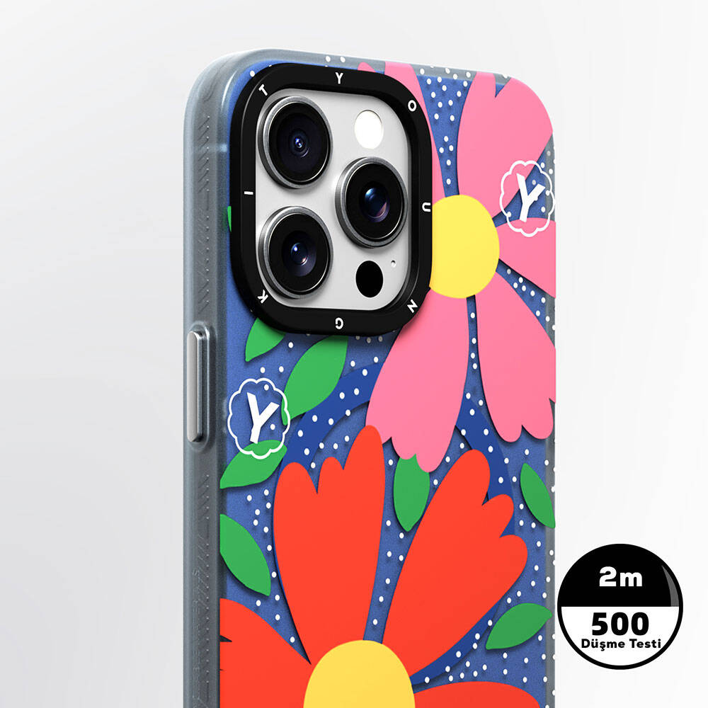 Apple iPhone 15 Pro Case M-safe Charging Feature Sunshine Design Youngkit Colorful Series Cover Red