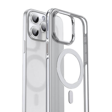 Apple iPhone 15 Pro Kılıf M-safe Şarj Özellikli Wlons Standlı Efsane Kapak Mavi