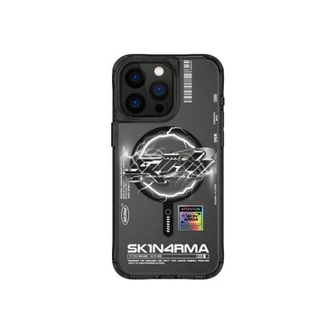 Apple iPhone 15 Pro Kılıf M-safe Şarj Özellikli Yazı Desenli SkinArma Bolt Kapak