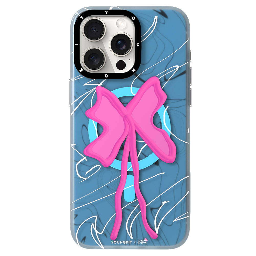 Apple iPhone 15 Pro Case M-safe Charging Feature Youngkit Anti-Trend Series Cover Blue